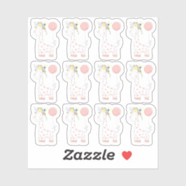 赤ちゃんキリン 花冠のナーセリー スクラップブック シート シール