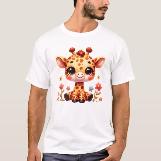 赤ちゃんキリン Tシャツ (正面)