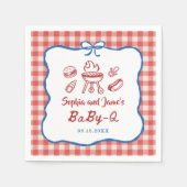 赤ちゃんクエ BBQ 独立記念日 ベビーシャワー スタンダードカクテルナプキン (正面)
