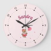 赤ちゃんクマ ラージ壁時計 (正面)