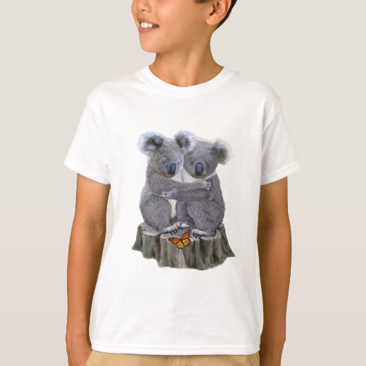 赤ちゃんコアラのハグ Tシャツ (正面)