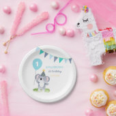 赤ちゃんコアラ風船パーティーフラッグ 誕生日 ペーパープレート (パーティー)