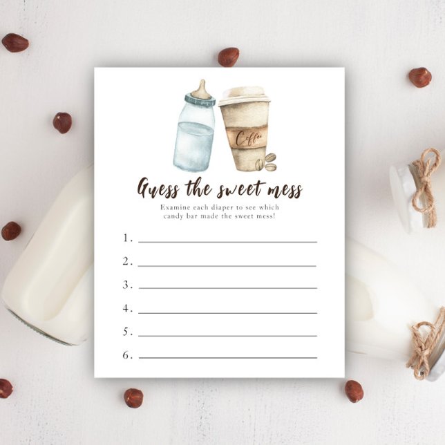 赤ちゃんコーヒー ベイビーシャワー お菓子の大混乱ゲームを予想して (クリエイターアップロード済み)