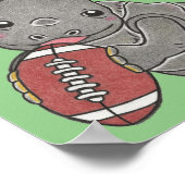 赤ちゃんサイとアメリカンフットボール　カスタム ポスター (角)