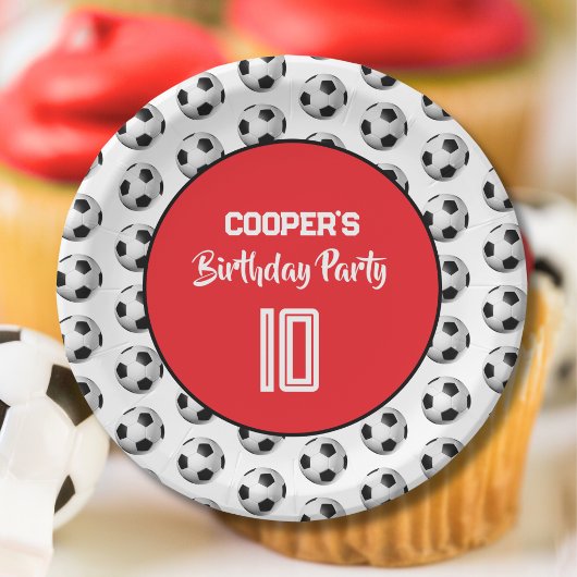赤ちゃんサッカー誕生日パーティー ペーパープレート