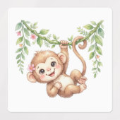 赤ちゃんサファリ動物 ラベル (デザイン1)