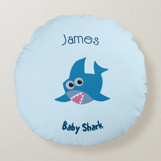 赤ちゃんサメ ラウンドクッション (正面)