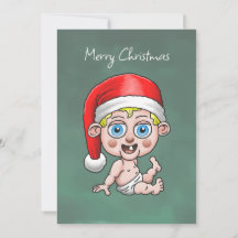 赤ちゃんサンタのクリスマスカード