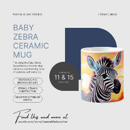 赤ちゃんシマウマの朝の陶器マグカップ コーヒーマグカップ