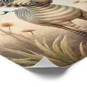 赤ちゃんシマウマ アフリカの動物 | シマウマの壁画 ポスター (角)