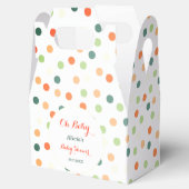 赤ちゃんシャワカラフルードットかわいいパターン フェイバーボックス (オープン)