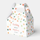 赤ちゃんシャワカラフルードットかわいいパターン フェイバーボックス (正面サイド)