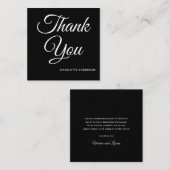 赤ちゃんシャワモダンーのスクリプ感謝していトは黒 ノートカード (正面/裏面)