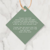 赤ちゃんシャワモダンースキュ感謝していーグリーン フェイバータグ (裏面)