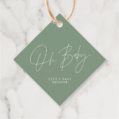 赤ちゃんシャワモダンースキュ感謝していーグリーン フェイバータグ (正面)