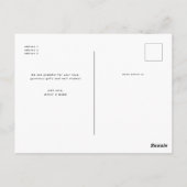 赤ちゃんシャワモダンースクリプトありがとう写真 ポストカード (裏面)