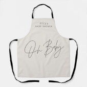 赤ちゃんシャワモダンースクリームエレガント エプロン (正面)