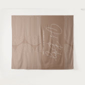 赤ちゃんシャワモダンー幾何褐色エレガント タペストリー (正面(横))