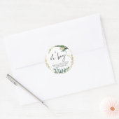 赤ちゃんシャワーああ男の子ママのパーティーの好意になる ラウンドシール (封筒)