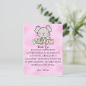 赤ちゃんシャワーありがとうお嬢ちゃんネズミ ポストカード (スタンド正面)