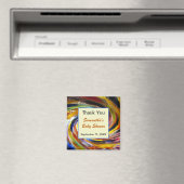 赤ちゃんシャワーありがとうお巻き形見カラフル酒 マグネット (インサイチュ (食洗機))