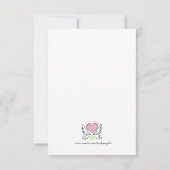 赤ちゃんシャワーありがとうお母さんベビー猫&バルーン サンキューカード (裏面)