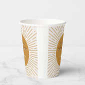 赤ちゃんシャワーありがとうここ来の息子ステッカー 紙コップ (右)