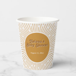 赤ちゃんシャワーありがとうここ来の息子ステッカー 紙コップ