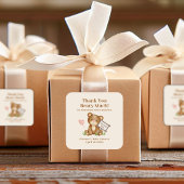 赤ちゃんシャワーありがとうございありがとう スクエアシール