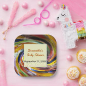 赤ちゃんシャワーありがとうござ男女兼用うカラフル ペーパープレート (パーティー)