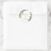 赤ちゃんシャワーありがとうごシール ラウンドシール (バッグ)