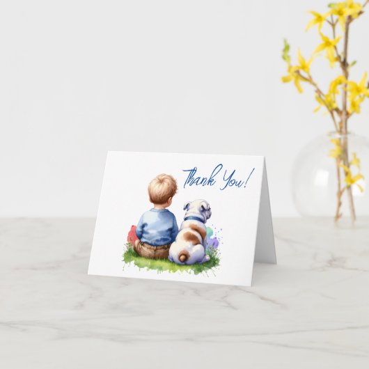 赤ちゃんシャワーありがとうご注意 カード (黄色い花)