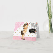 赤ちゃんシャワーありがとうご注意 サンキューカード (正面)