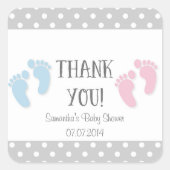 赤ちゃんシャワーありがとうシール スクエアシール (正面)