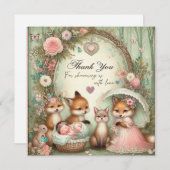 赤ちゃんシャワーありがとうシール 招待状 (正面/裏面)