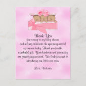 赤ちゃんシャワーありがとうトリプレットガールエスニック ポストカード (正面)