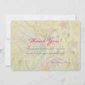 赤ちゃんシャワーありがとうノート母とベビー妖精 サンキューカード (裏面)