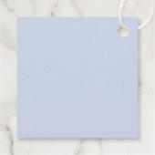 赤ちゃんシャワーありがとうピンクの花水色 フェイバータグ (裏面)