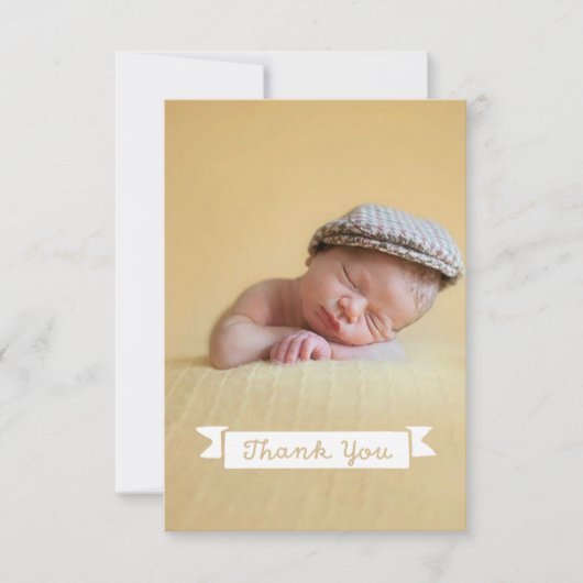赤ちゃんシャワーありがとうフォトカード サンキューカード (正面)