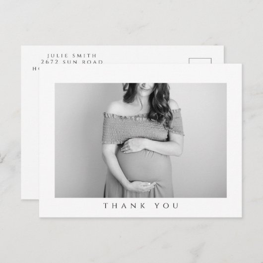 赤ちゃんシャワーありがとうフォトポストカード ポストカード (正面/裏面)