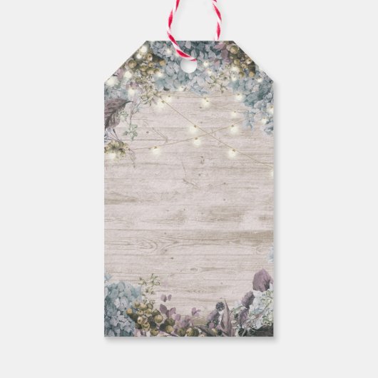 赤ちゃんシャワーありがとうフローラストリングライトウッド ギフトタグ (裏面)