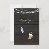 赤ちゃんシャワーありがとうベビーはブルーイング青 サンキューカード (正面)