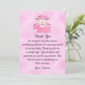 赤ちゃんシャワーありがとうベビーガール 招待状 (スタンド正面)