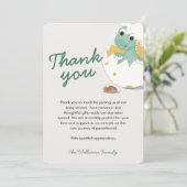 赤ちゃんシャワーありがとうベビー恐竜ハッチリングカード 招待状 (スタンド正面)