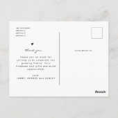 赤ちゃんシャワーありがとうモダンシンプル写真コラージュ ポストカード (裏面)