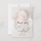 赤ちゃんシャワーありがとう両面フォトベロフェイクム サンキューカード (正面)