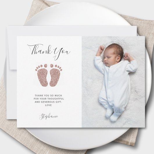 赤ちゃんシャワーありがとう写真 サンキューカード