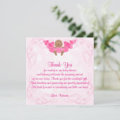 赤ちゃんシャワーありがとう女の子の赤ちゃん女の子 招待状 (スタンド正面)