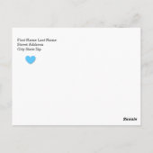 赤ちゃんシャワーありがとう水玉模様V08 BLUE ポストカード (裏面)