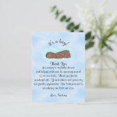 赤ちゃんシャワーありがとう男の子の民族 ポストカード (スタンド正面)